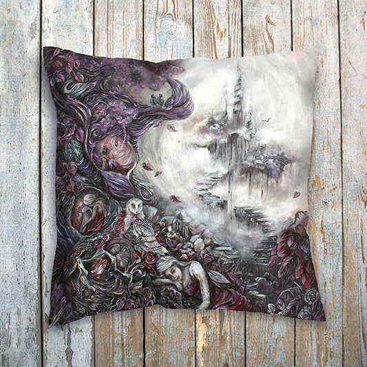 outdoor pillow with fairytale design