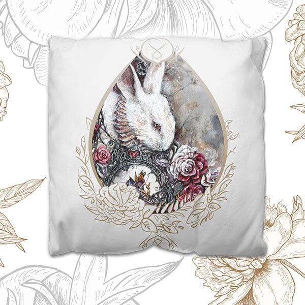 Alice in Wonderland Bunny Outdoor Pillow pillow AK Organic Abstracts 