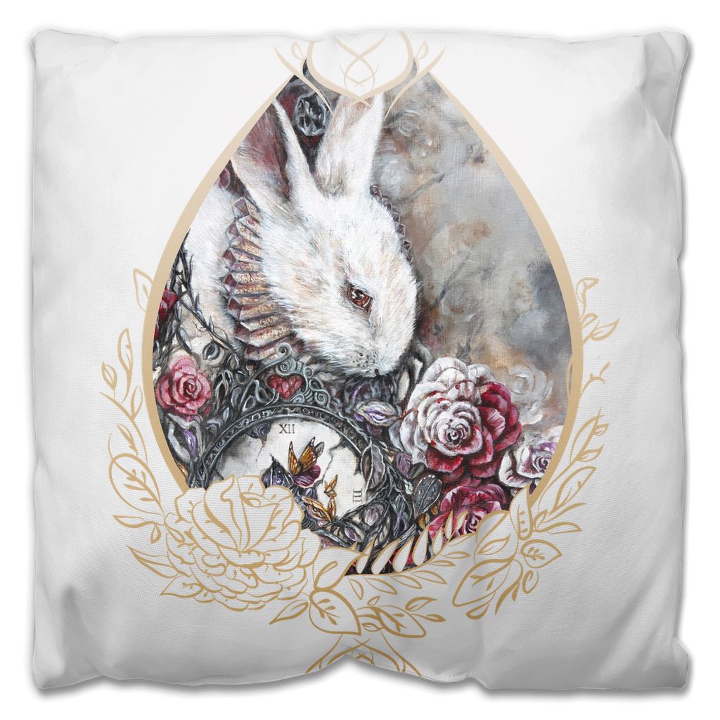 Alice in Wonderland Bunny Outdoor Pillow pillow AK Organic Abstracts 