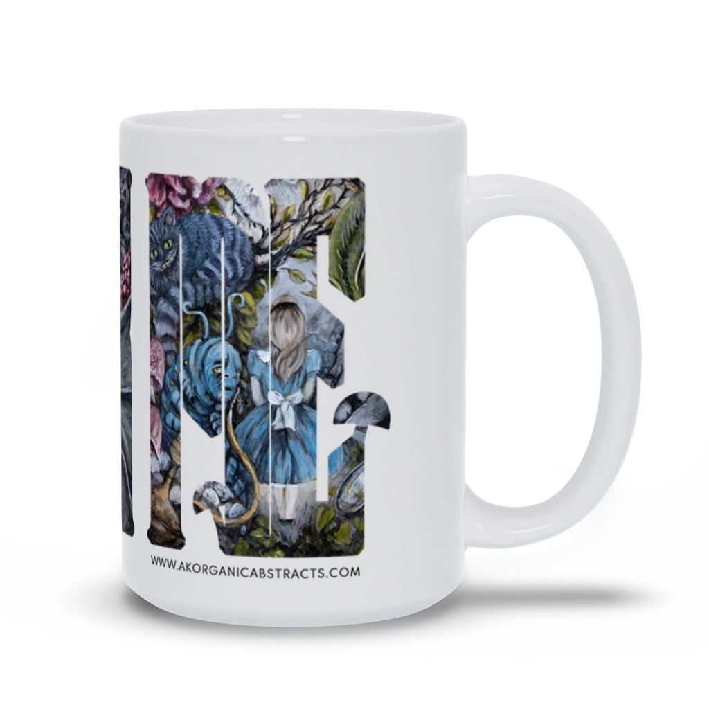 Alice in Wonderland "Drink Me" Mug drinkware AK Organic Abstracts 