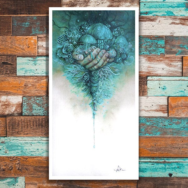 Fantasy Art Print Jellyfish and Hands prints AK Organic Abstracts 