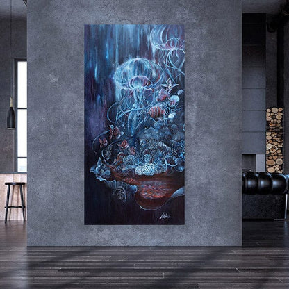 Fantasy Art Print Jellyfish Fantasy Art prints AK Organic Abstracts 