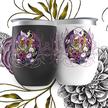 White and Black Finish wine Tumblers