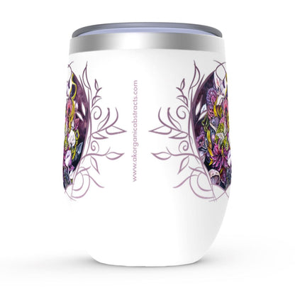 Fantasy Frolic Wine Tumbler drinkware AK Organic Abstracts 