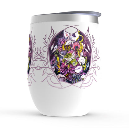 Fantasy Frolic Wine Tumbler drinkware AK Organic Abstracts 