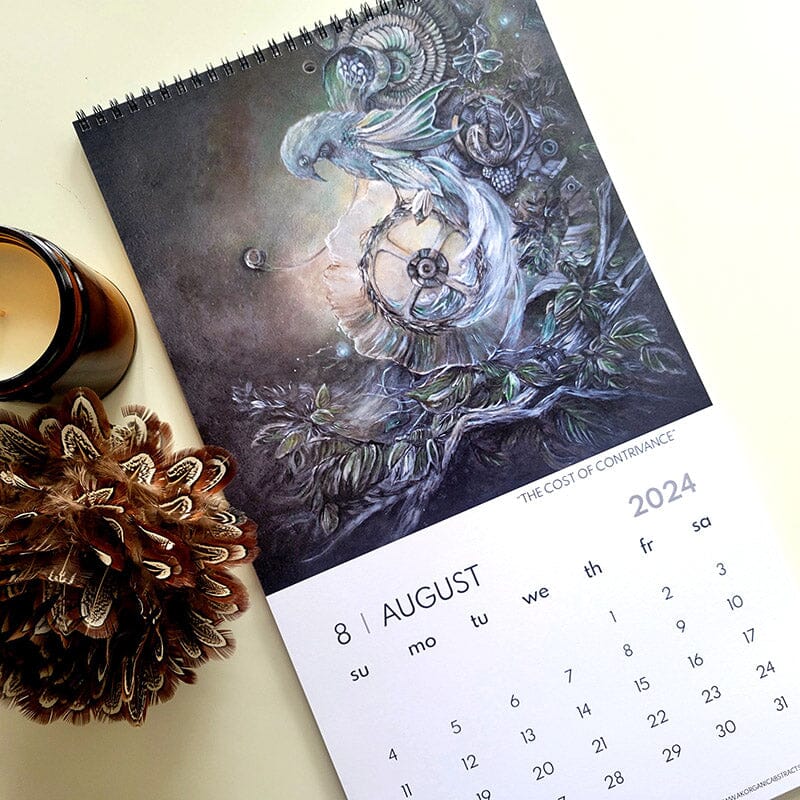 Fantasy, Steampunk and Surreal Art 2024 Wall Calendar calendar AK Organic Abstracts 