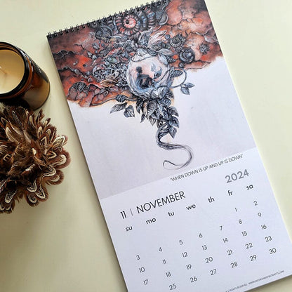 Fantasy, Steampunk and Surreal Art 2024 Wall Calendar calendar AK Organic Abstracts 