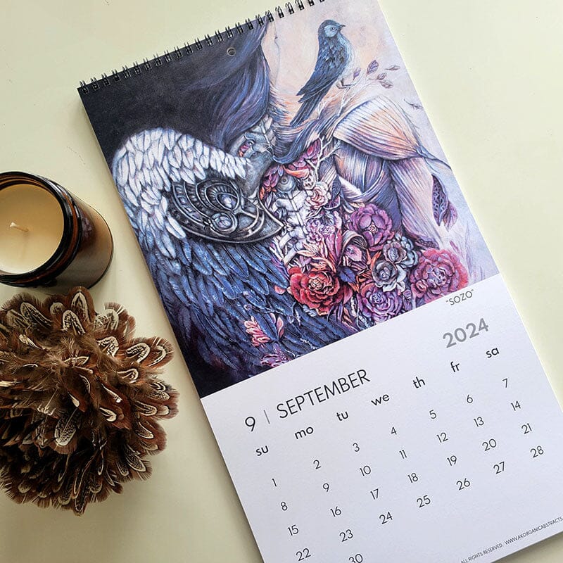 Fantasy, Steampunk and Surreal Art 2024 Wall Calendar calendar AK Organic Abstracts 