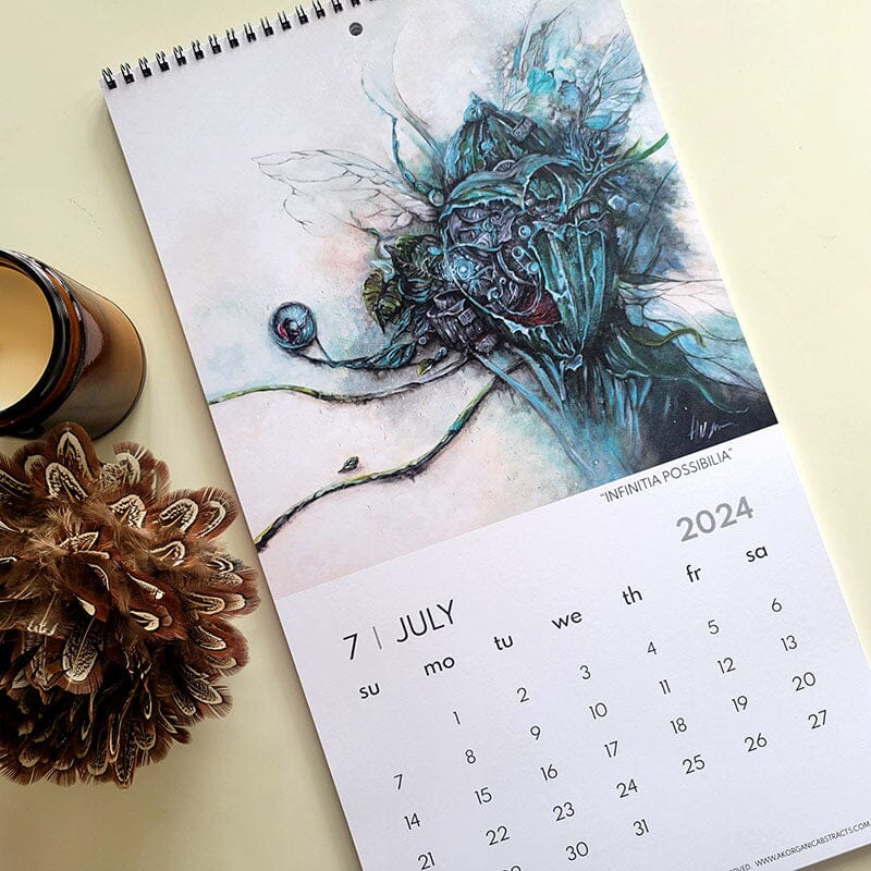 Fantasy, Steampunk and Surreal Art 2024 Wall Calendar calendar AK Organic Abstracts 