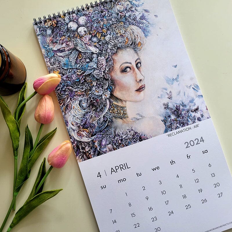 Fantasy, Steampunk and Surreal Art 2024 Wall Calendar calendar AK Organic Abstracts 