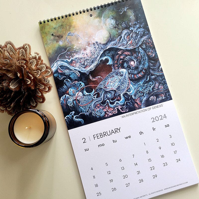 Fantasy, Steampunk and Surreal Art 2024 Wall Calendar calendar AK Organic Abstracts 