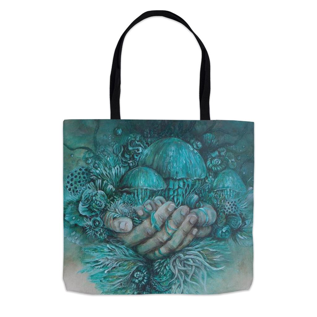 Jellyfish and Hands Tote tote AK Organic Abstracts 