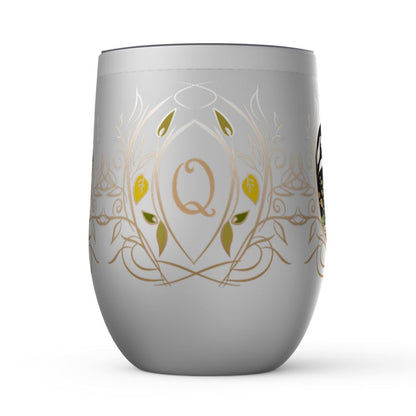 monogram stainless steel finish tumbler