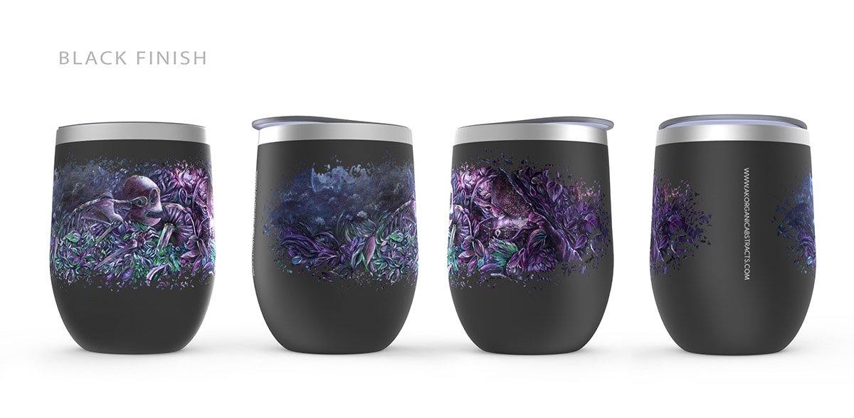 Pandora's Folly Wine Tumbler drinkware AK Organic Abstracts 