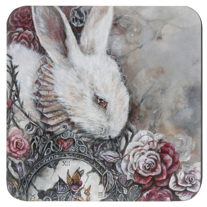 Rabbit Coaster Set of 6, The Bunny Collection Cork Coaster Set coasters AK Organic Abstracts 