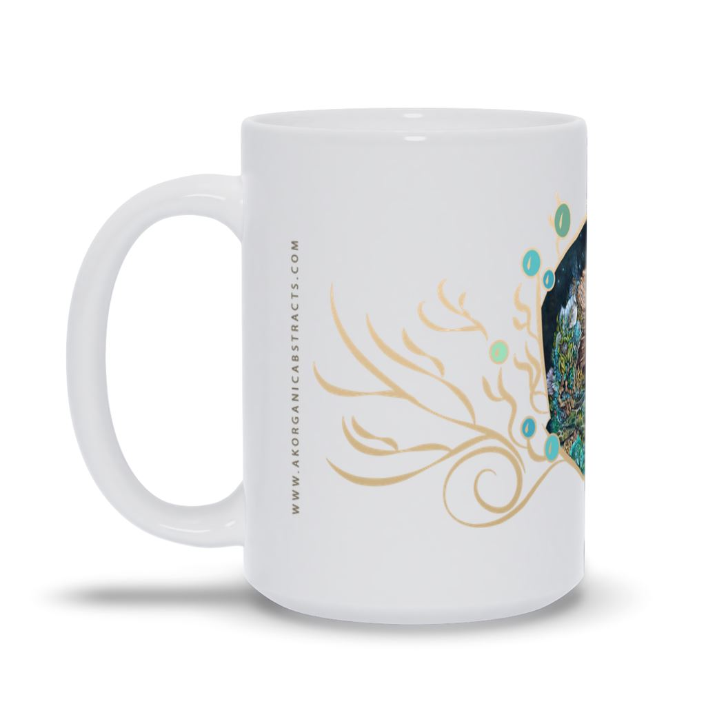 Sea Turtle Ceramic Coffee and Tea Mug drinkware AK Organic Abstracts 