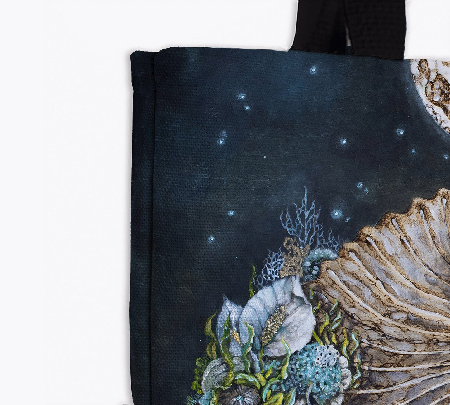 Sea Turtle & Moon Tote tote AK Organic Abstracts 