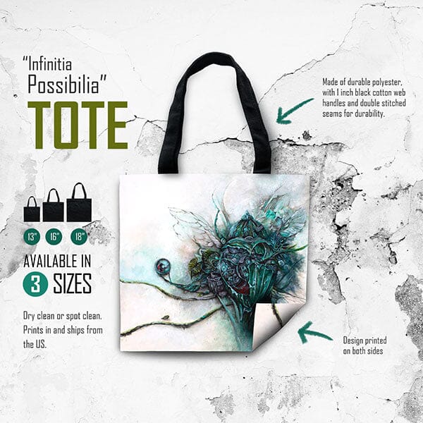 Steampunk Beetle Tote tote AK Organic Abstracts 