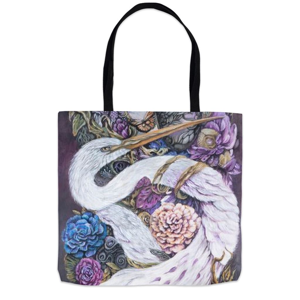 Steampunk Crane and Mushrooms Tote tote AK Organic Abstracts 