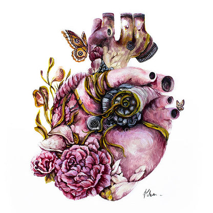 Steampunk Heart Art Print