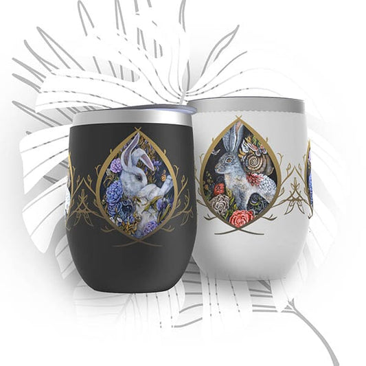 The Bunny Collection Wine Tumbler drinkware AK Organic Abstracts 