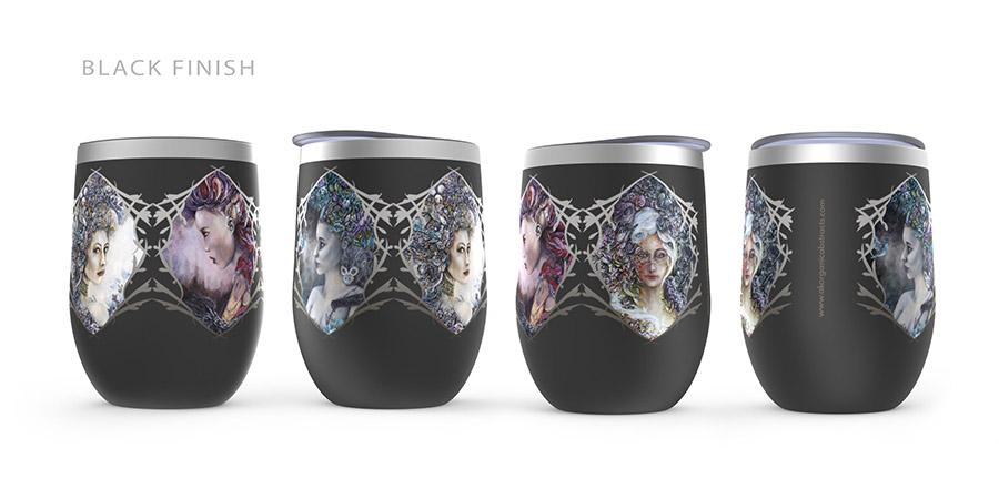 The Goddess Collection Wine Tumbler drinkware AK Organic Abstracts 