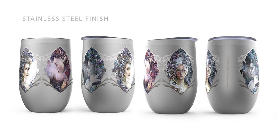 The Goddess Collection Wine Tumbler drinkware AK Organic Abstracts 