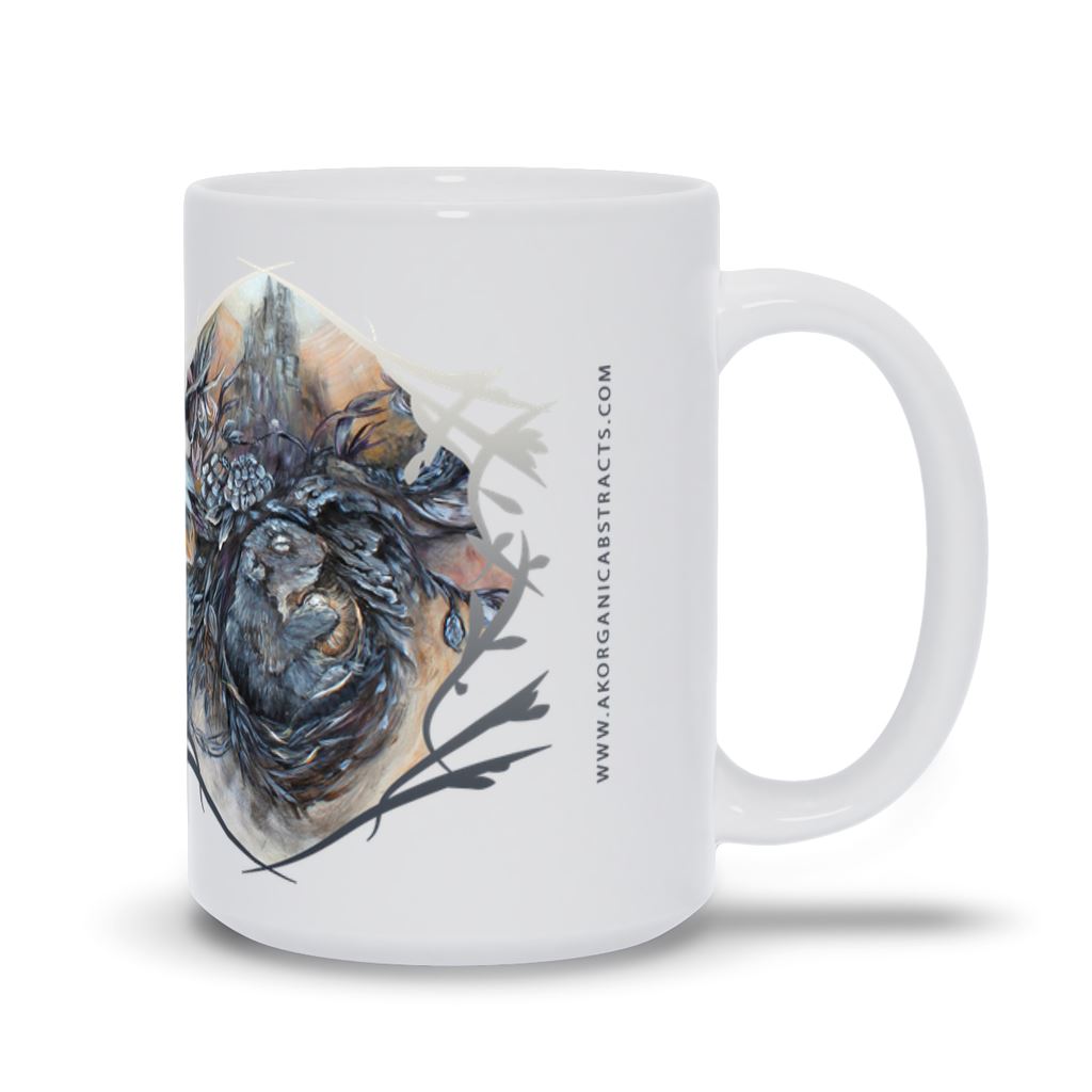 Whimsical Squirrel Coffee Mug - Cute Mug - Tea and Coffee Mug drinkware AK Organic Abstracts 